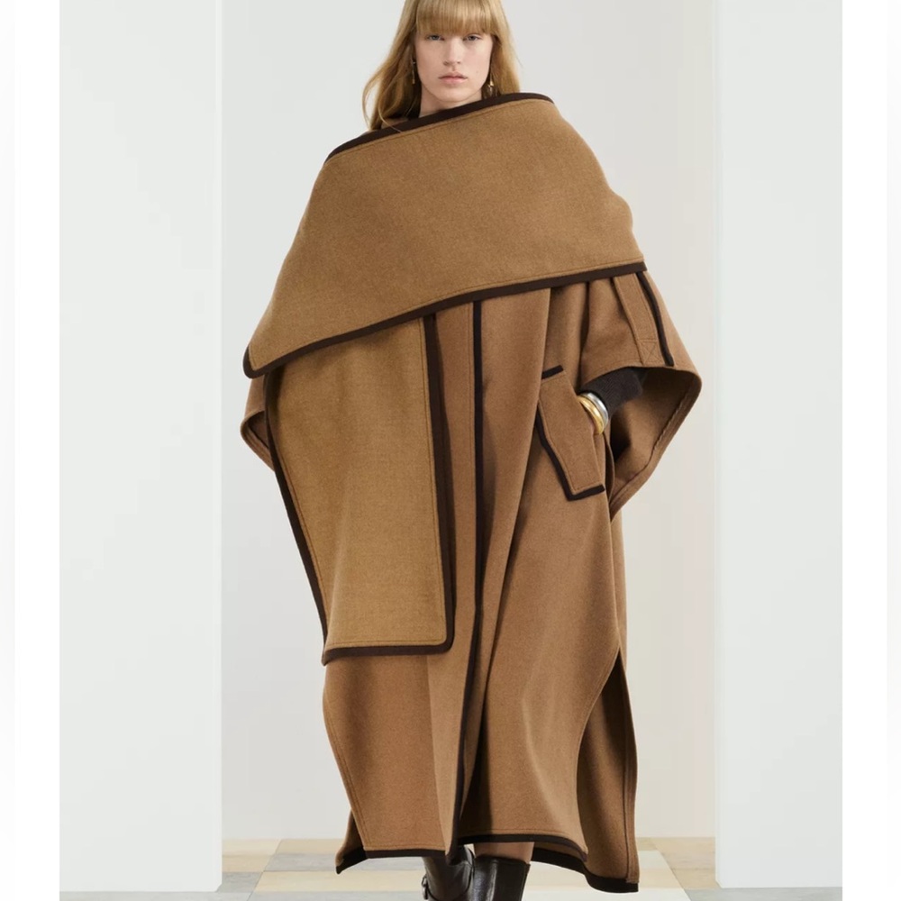 ZARA MSCLN PCT Elegant Brown Coat from Zara SRPLS collection